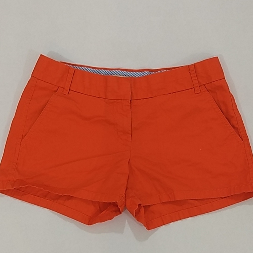 J Crew 100% Cotton Orange Chino Size 2 Shorts